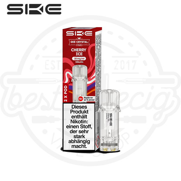 SKE Crystal Plus Pod Cherry Ice NicSalt 2x 2ml