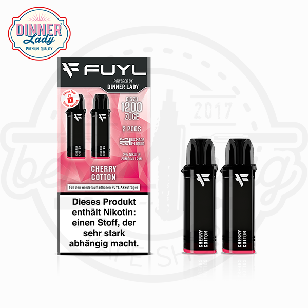 Fuyl by Dinner Lady Pod Cherry Cotton NicSalt 2x 2ml