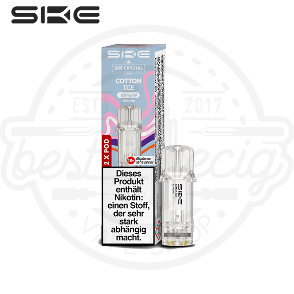 SKE Crystal Plus Pod Cotton Ice NicSalt 2x 2ml