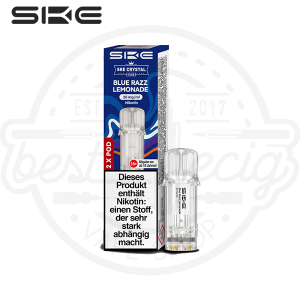 SKE Crystal Plus Pod Blue Razz Lemonade NicSalt 2x 2ml