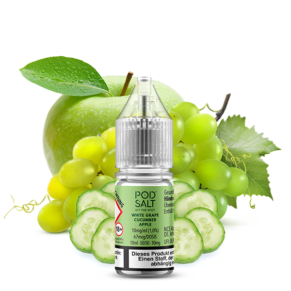 Pod Salt XTRA NicSalt White Grape Cucumber Apple 10ml