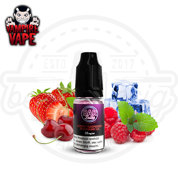 Bar Salt By Vampire Vape NicSalt Cherry Raspberry Strawberry 10ml