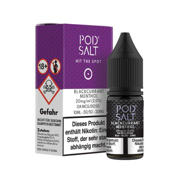 Pod Salt NicSalt Blackcurrant Menthol 10ml